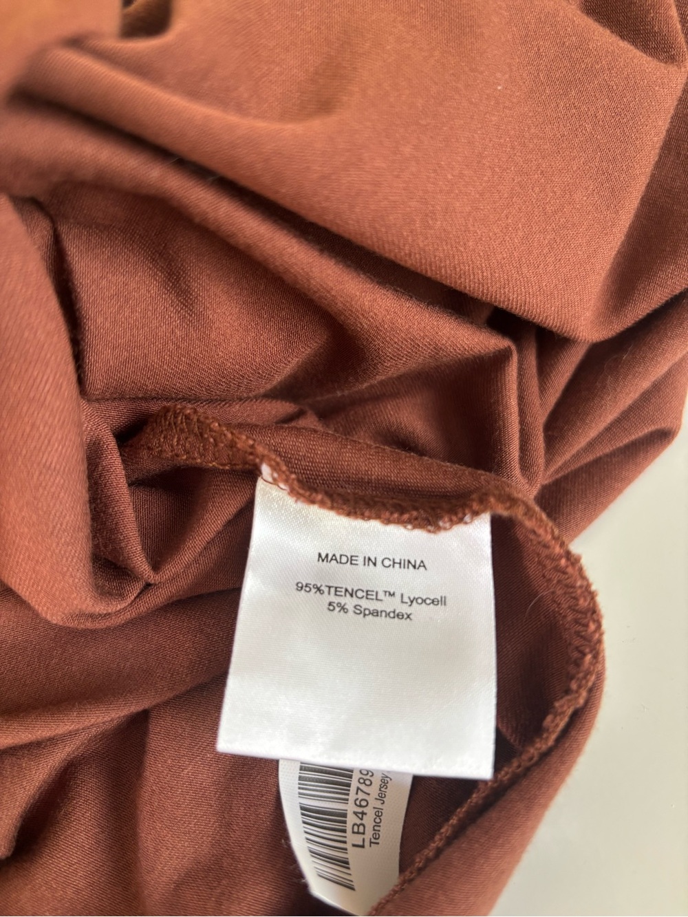 Quince Brown Wrap High-Low Midi Dress - Picture 6 of 7